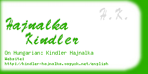 hajnalka kindler business card